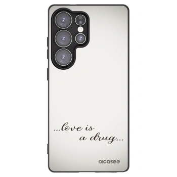 Picasee silikonový černý obal pro Samsung Galaxy S25 Ultra 5G - Love is a drug