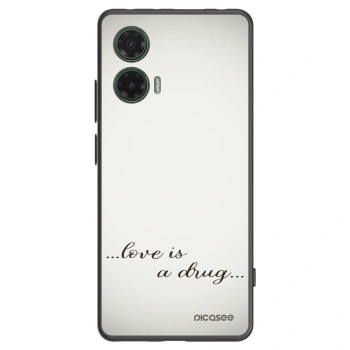 Picasee silikonový černý obal pro Motorola Moto G35 5G - Love is a drug