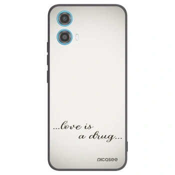 Picasee silikonový černý obal pro Motorola Moto G34 5G - Love is a drug