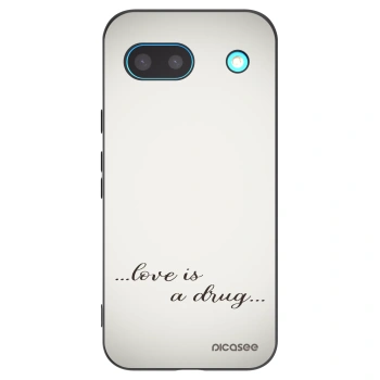 Picasee silikonový černý obal pro Google Pixel 8a - Love is a drug