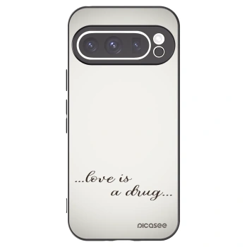 Picasee silikonový černý obal pro Google Pixel 9 Pro - Love is a drug