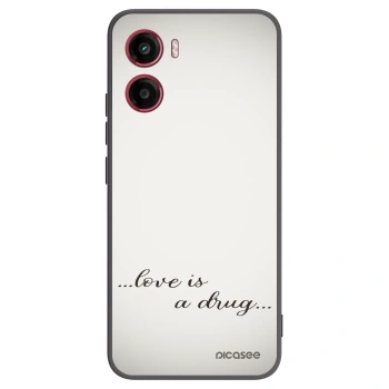 Picasee silikonový černý obal pro Motorola Moto G05 - Love is a drug