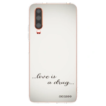Picasee silikonový průhledný obal pro Huawei P30 - Love is a drug