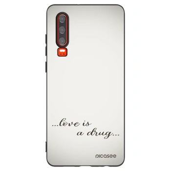 Picasee silikonový černý obal pro Huawei P30 - Love is a drug