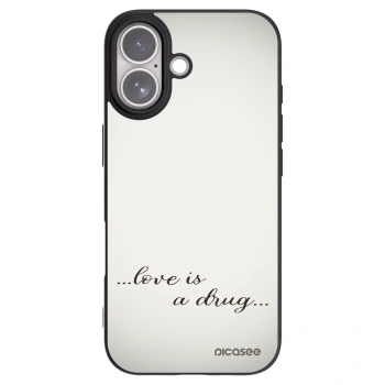 Picasee silikonový černý obal pro Apple iPhone 17 - Love is a drug
