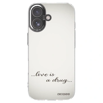 Picasee silikonový průhledný obal pro Apple iPhone 17 - Love is a drug