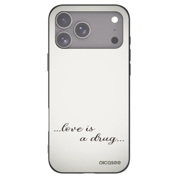 Picasee silikonový černý obal pro Apple iPhone 17 Pro Max - Love is a drug
