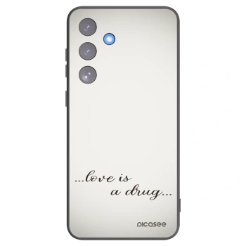 Picasee silikonový černý obal pro Samsung Galaxy S25 FE 5G - Love is a drug
