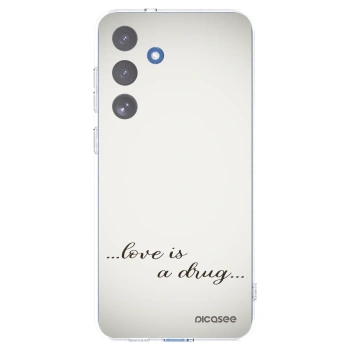 Picasee silikonový průhledný obal pro Samsung Galaxy S25 FE 5G - Love is a drug