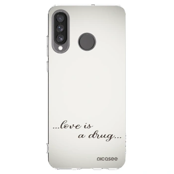 Picasee silikonový průhledný obal pro Huawei P30 Lite - Love is a drug
