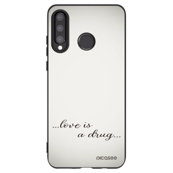 Picasee silikonový černý obal pro Huawei P30 Lite - Love is a drug