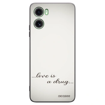 Picasee silikonový černý obal pro Motorola Moto G06 - Love is a drug