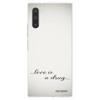 Picasee silikonový průhledný obal pro Samsung Galaxy Note 10 N970F - Love is a drug