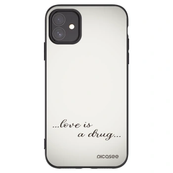 Picasee silikonový černý obal pro Apple iPhone 11 - Love is a drug