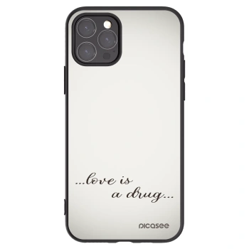 Picasee silikonový černý obal pro Apple iPhone 11 Pro - Love is a drug