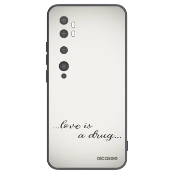 Picasee silikonový černý obal pro Xiaomi Mi Note 10 (Pro) - Love is a drug