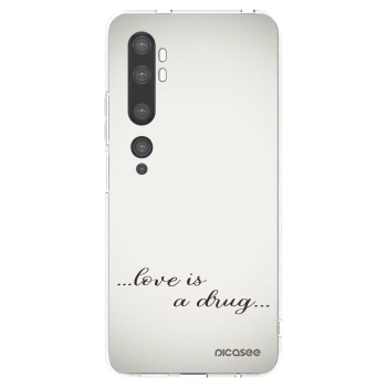 Picasee silikonový průhledný obal pro Xiaomi Mi Note 10 (Pro) - Love is a drug