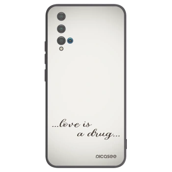Picasee silikonový černý obal pro Huawei Nova 5T - Love is a drug