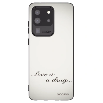 Picasee silikonový černý obal pro Samsung Galaxy S20 Ultra 5G G988F - Love is a drug