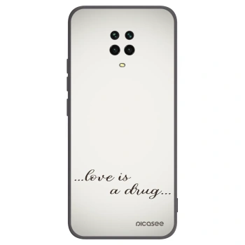 Picasee silikonový černý obal pro Xiaomi Redmi Note 9 Pro - Love is a drug