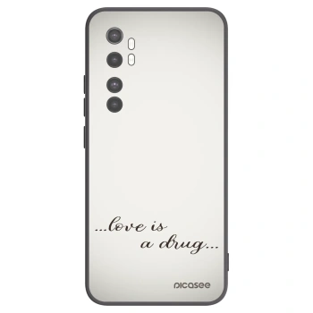 Picasee silikonový černý obal pro Xiaomi Mi Note 10 Lite - Love is a drug