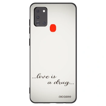 Picasee silikonový černý obal pro Samsung Galaxy A21s - Love is a drug