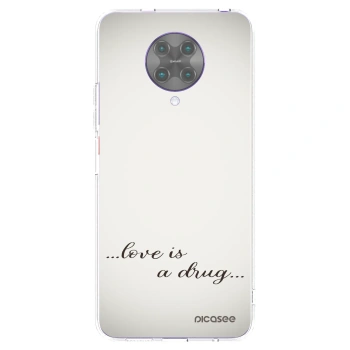 Picasee silikonový průhledný obal pro Xiaomi Poco F2 Pro - Love is a drug
