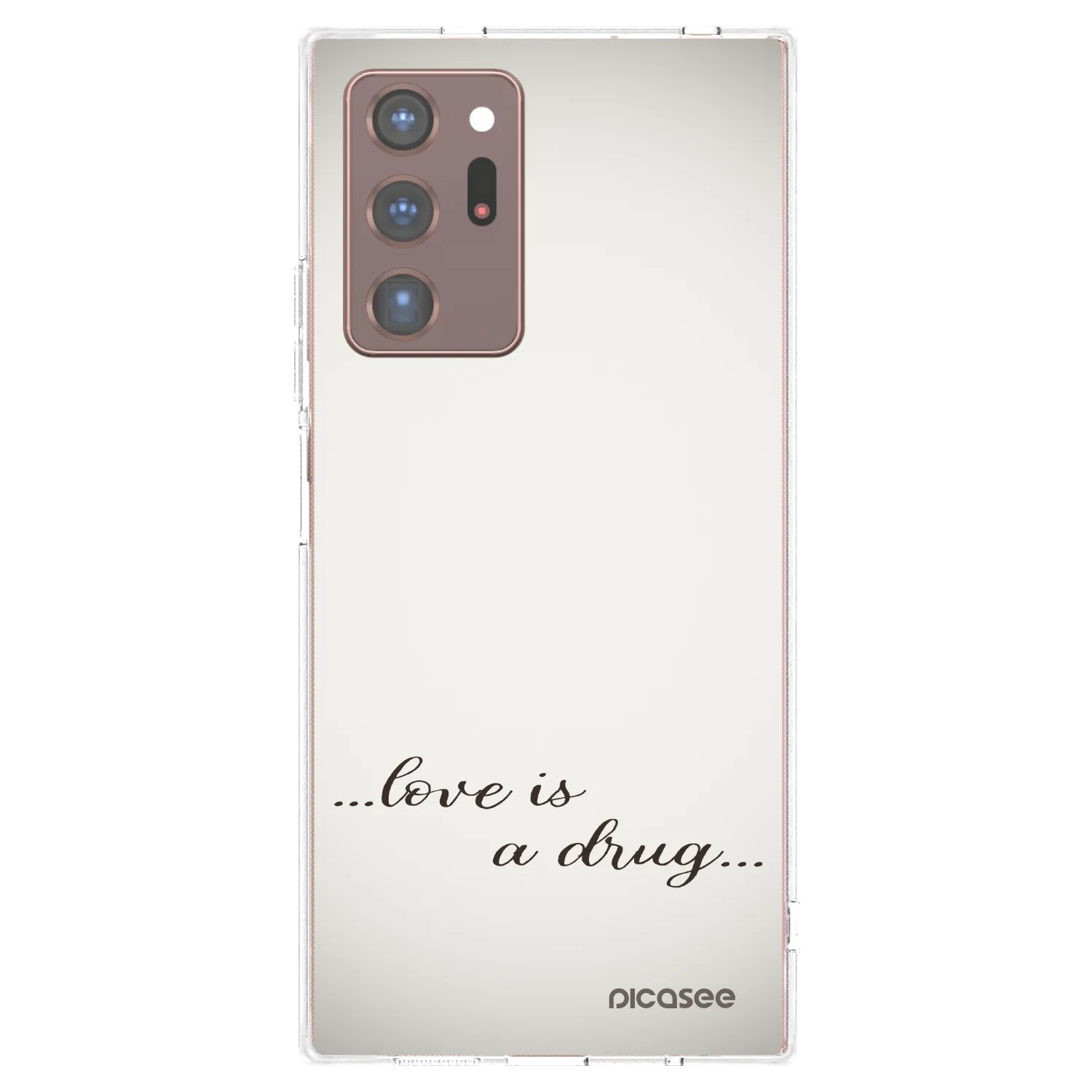 Picasee silikonový průhledný obal pro Samsung Galaxy Note 20 Ultra - Love is a drug