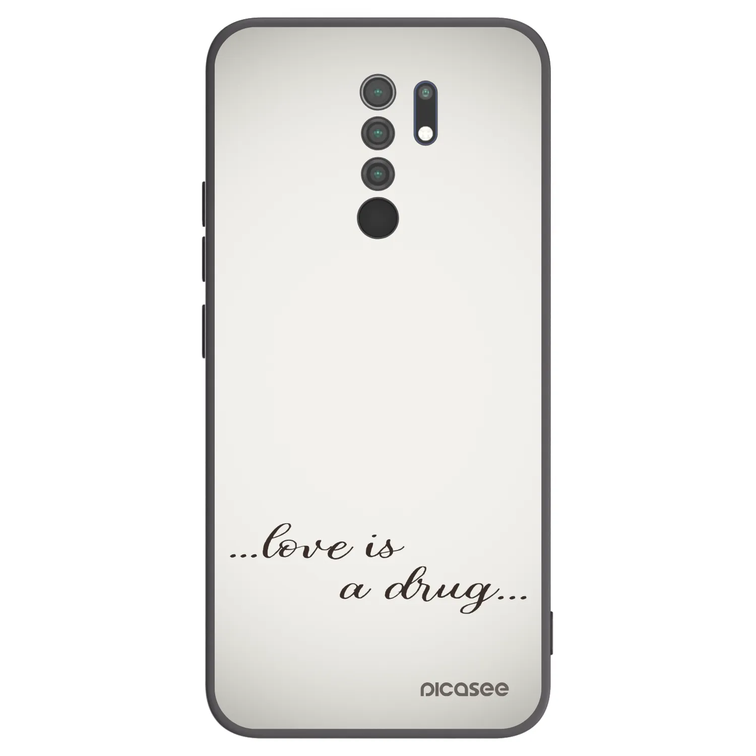 Picasee silikonový černý obal pro Xiaomi Redmi 9 - Love is a drug