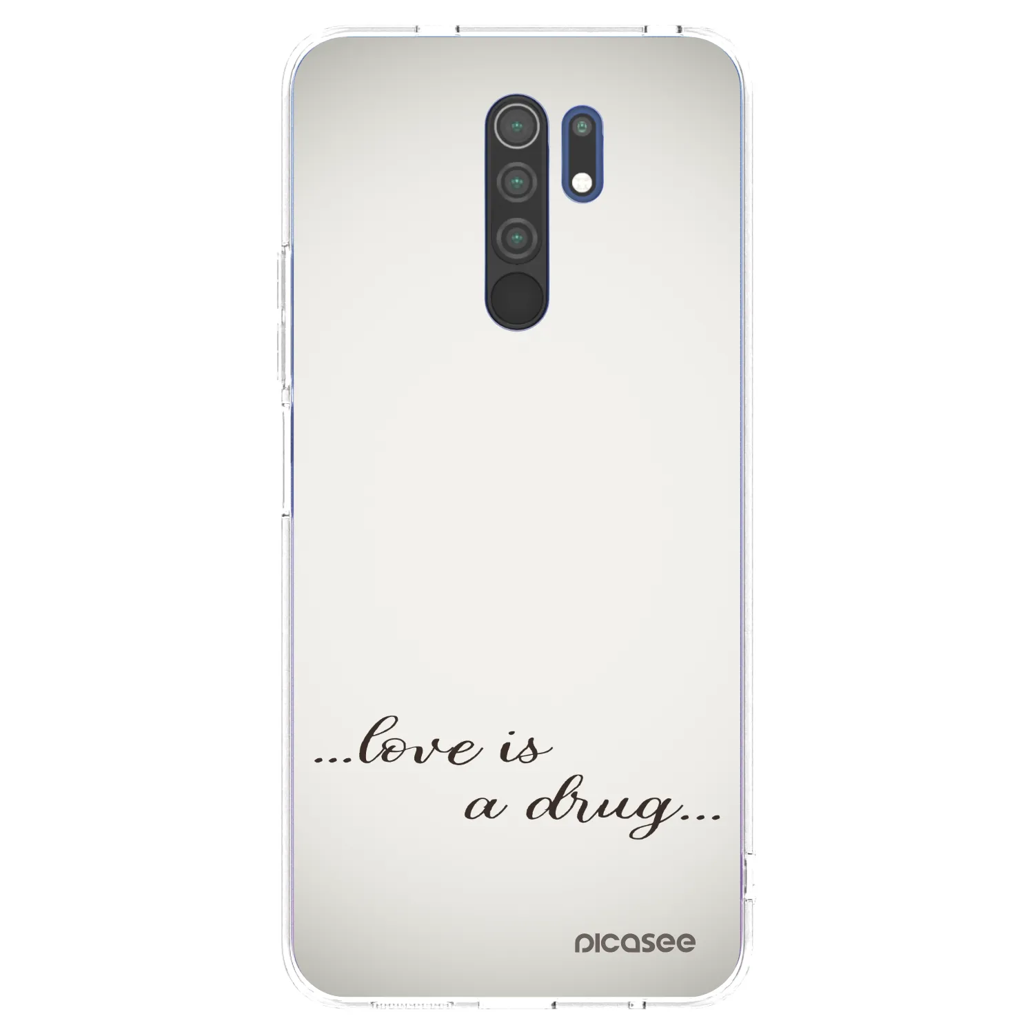 Picasee silikonový průhledný obal pro Xiaomi Redmi 9 - Love is a drug