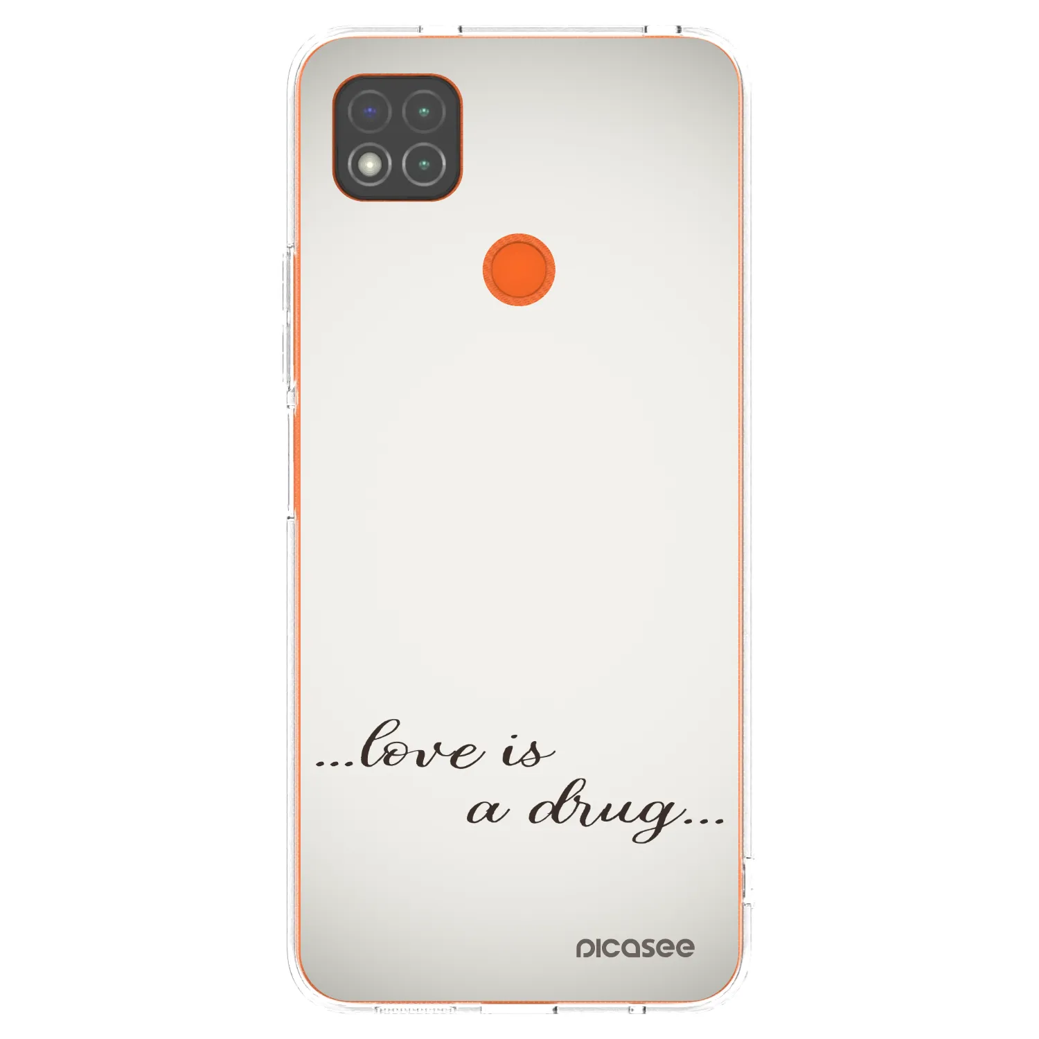 Picasee silikonový průhledný obal pro Xiaomi Redmi 9C - Love is a drug