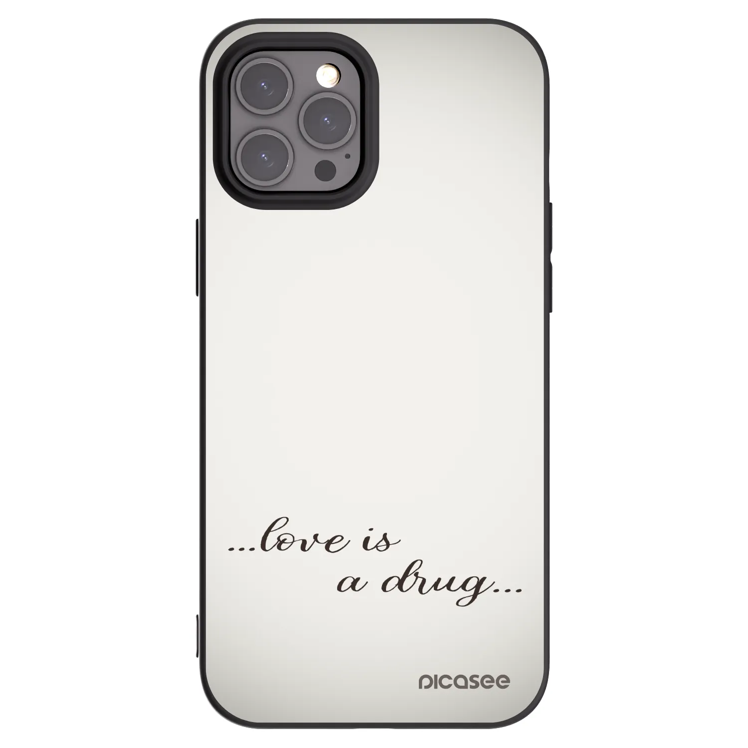 Picasee silikonový černý obal pro Apple iPhone 12 Pro Max - Love is a drug
