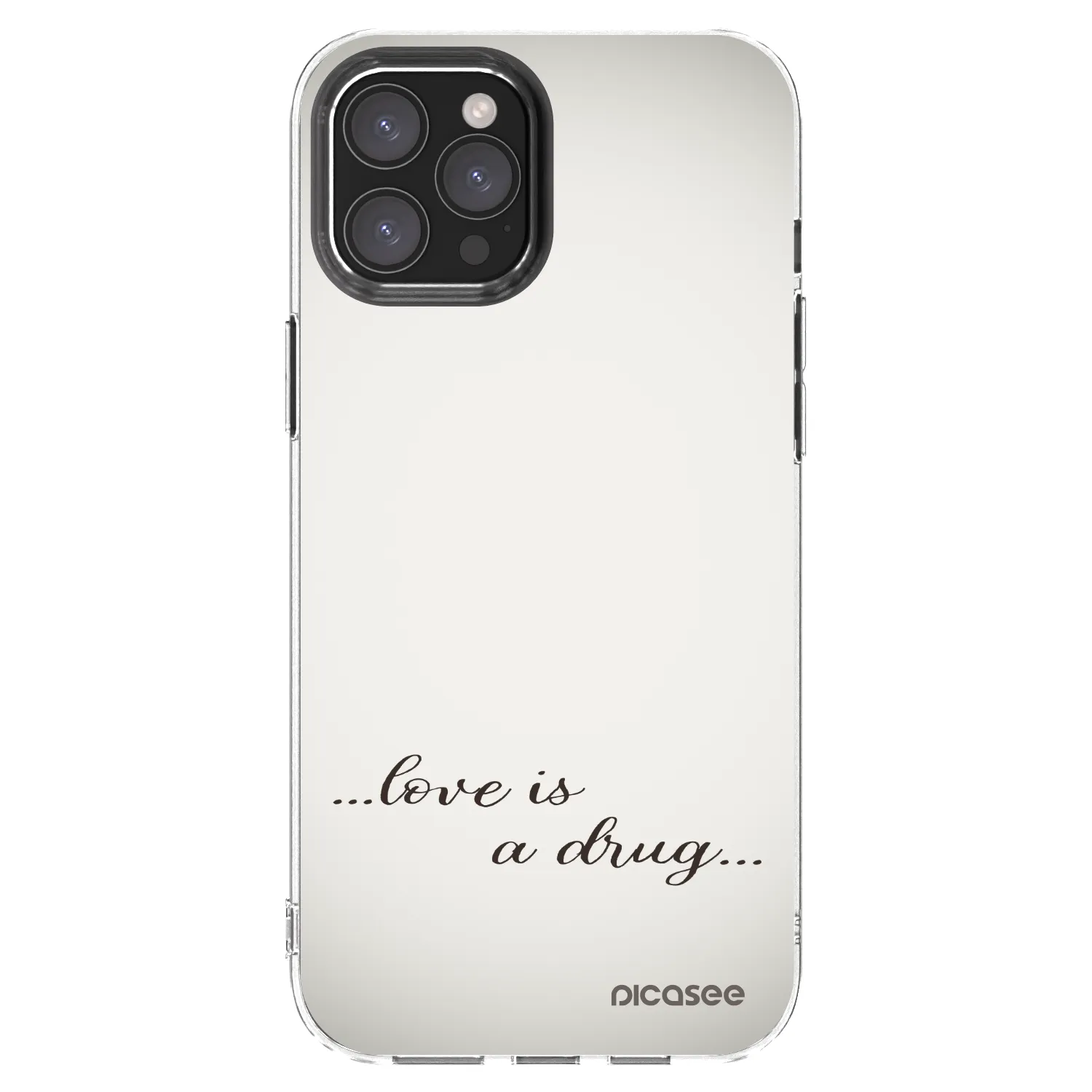 Picasee silikonový průhledný obal pro Apple iPhone 12 Pro Max - Love is a drug
