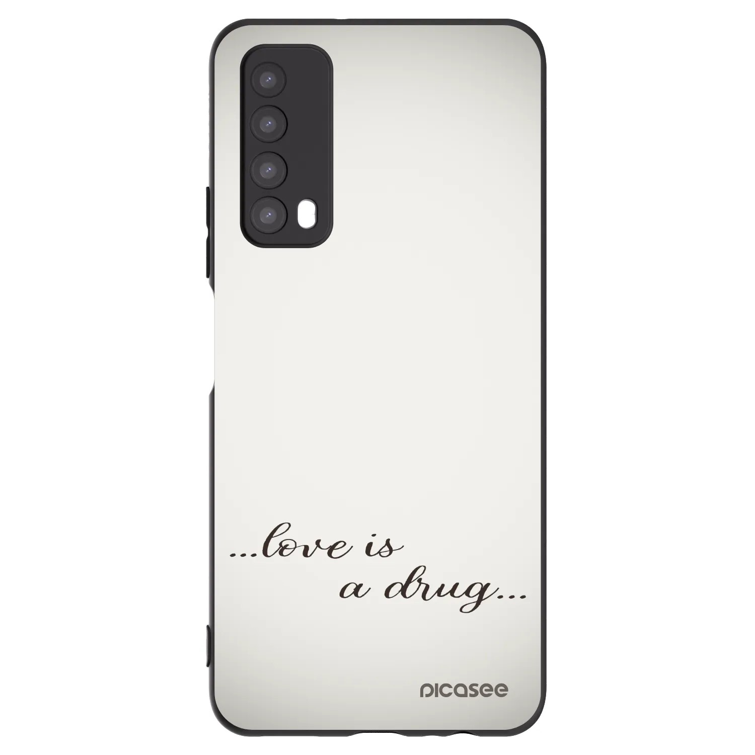 Picasee silikonový černý obal pro Huawei P Smart 2021 - Love is a drug