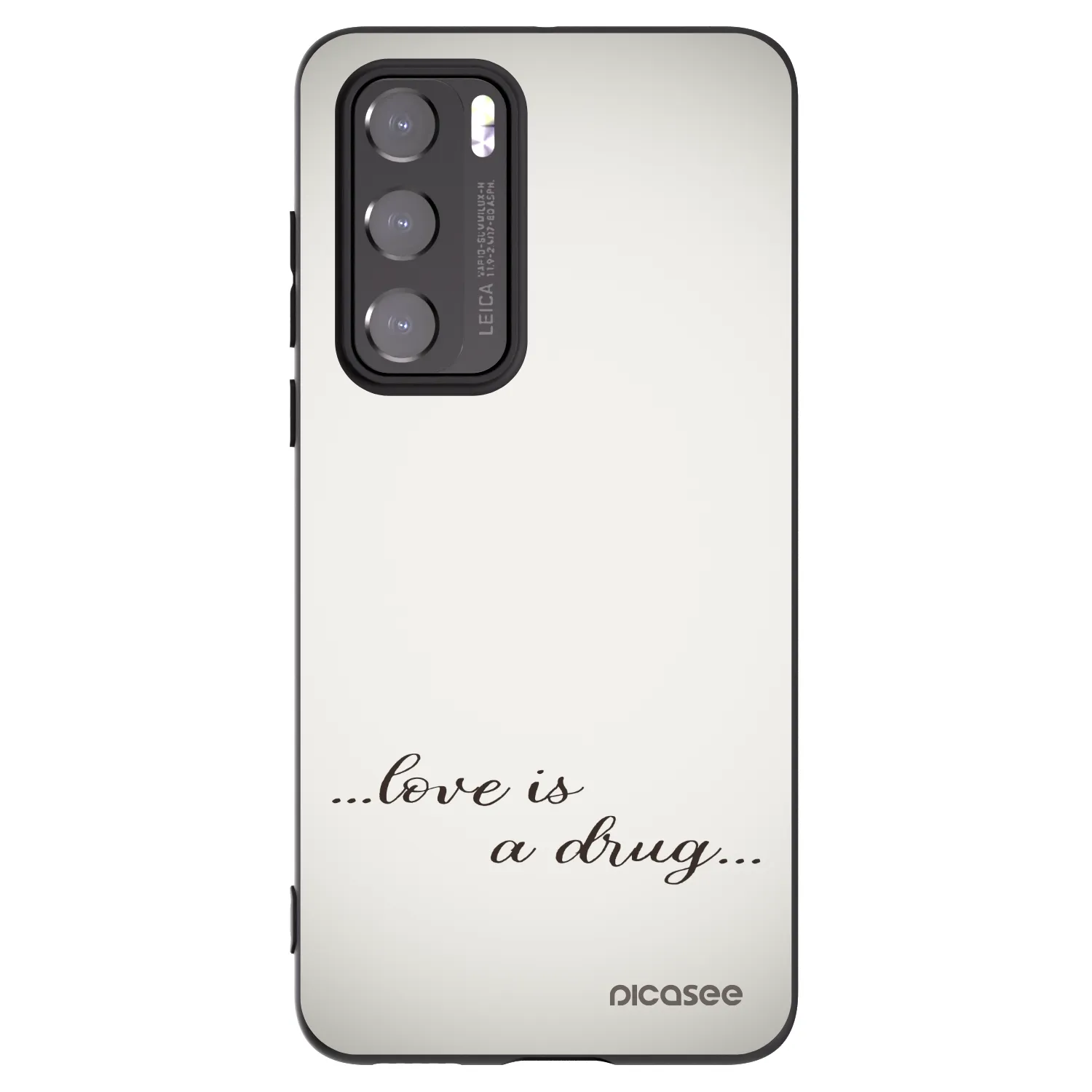 Picasee silikonový černý obal pro Huawei P40 - Love is a drug