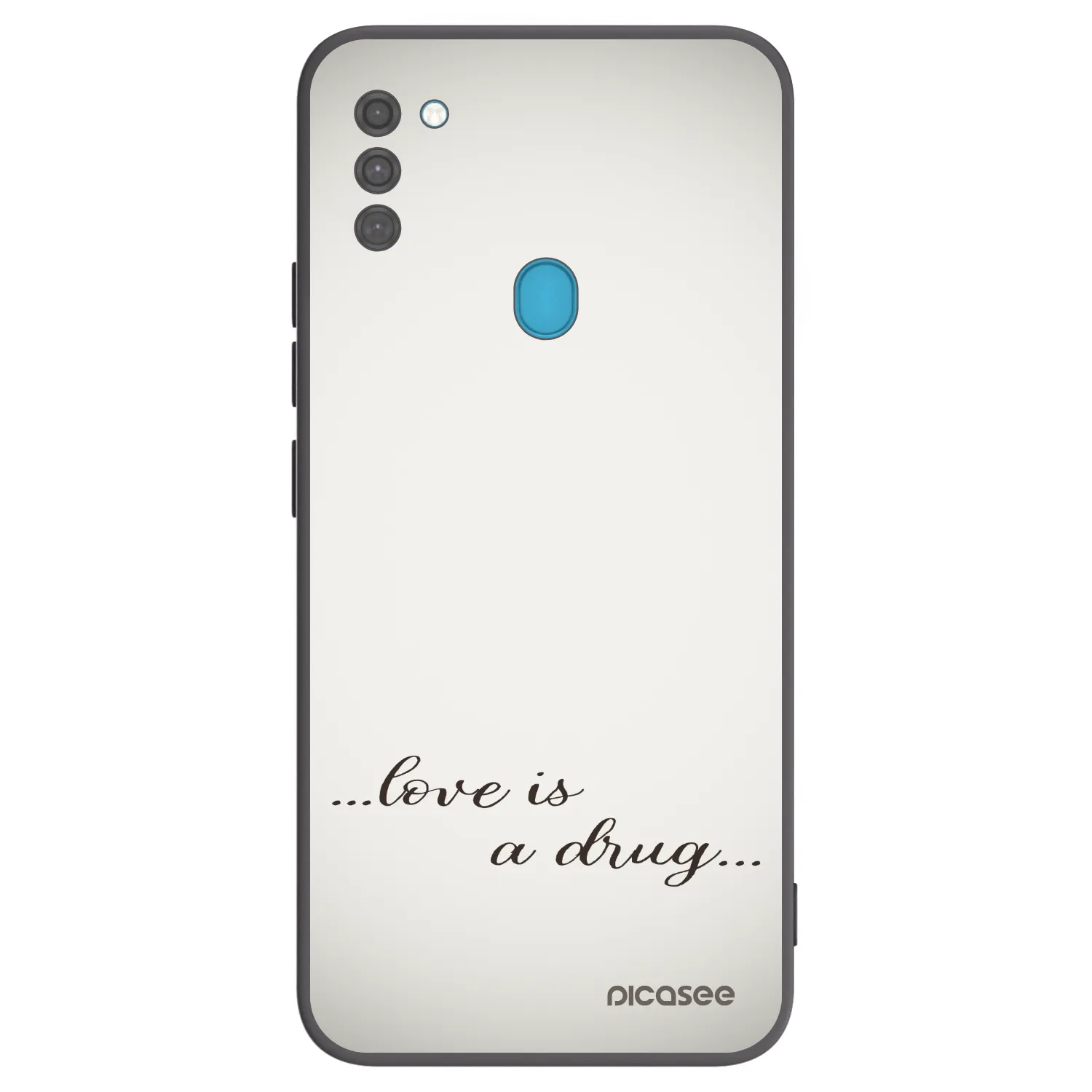 Picasee silikonový černý obal pro Samsung Galaxy M11 - Love is a drug