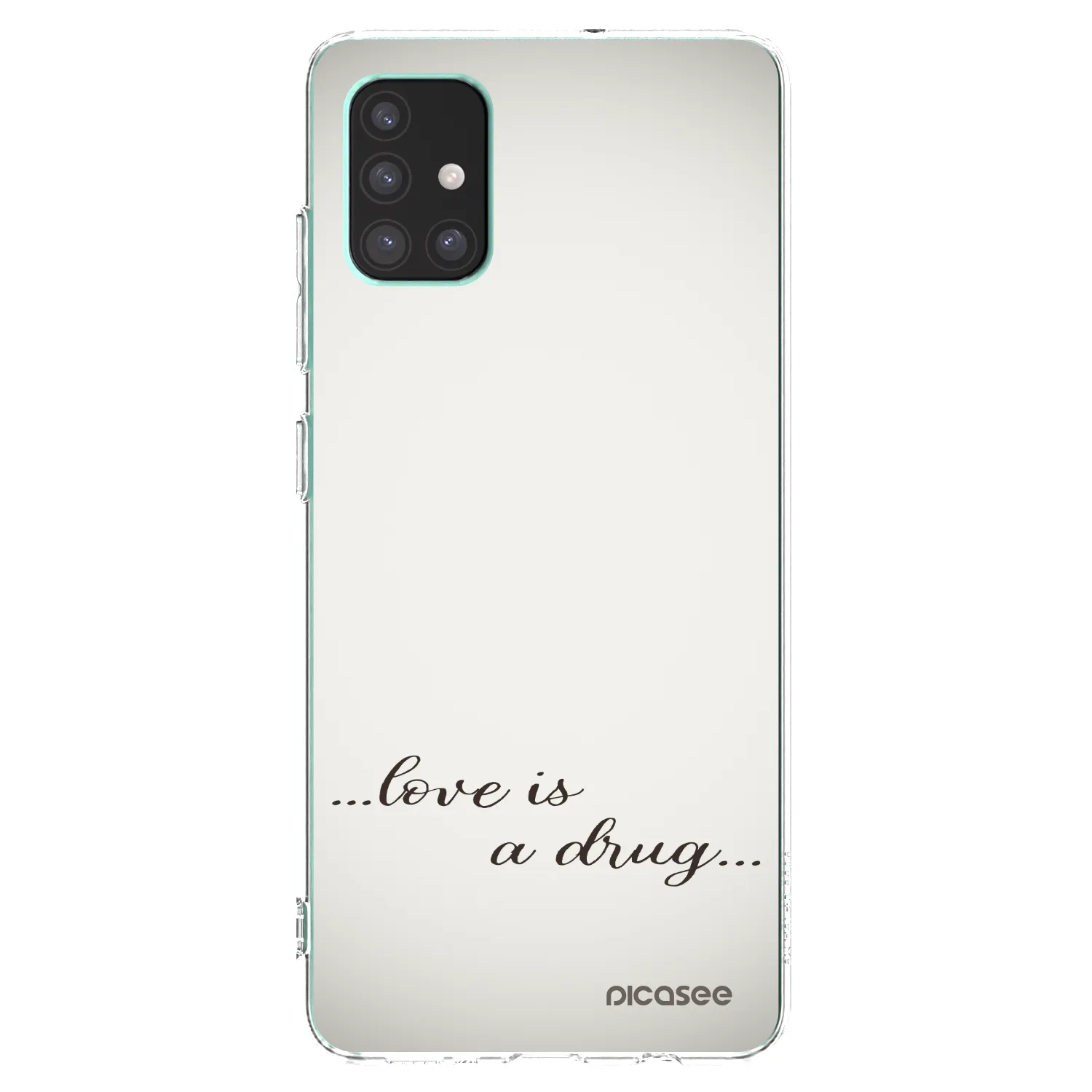 Picasee silikonový průhledný obal pro Samsung Galaxy M51 M515F - Love is a drug
