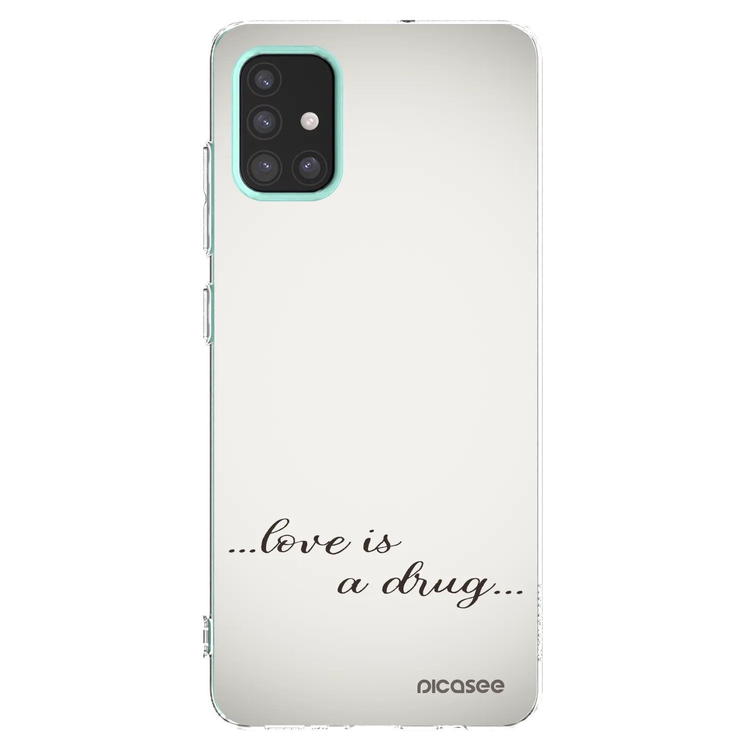 Picasee silikonový průhledný obal pro Samsung Galaxy M31s - Love is a drug