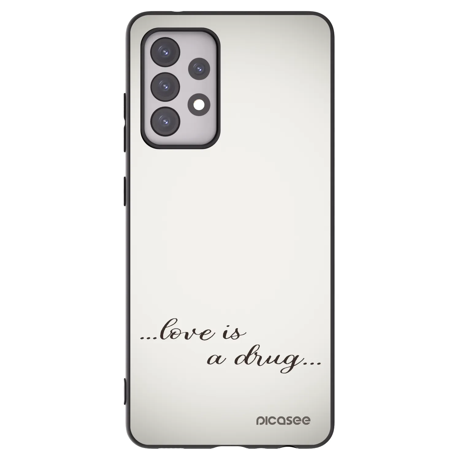 Picasee silikonový černý obal pro Samsung Galaxy A52 5G A525F - Love is a drug