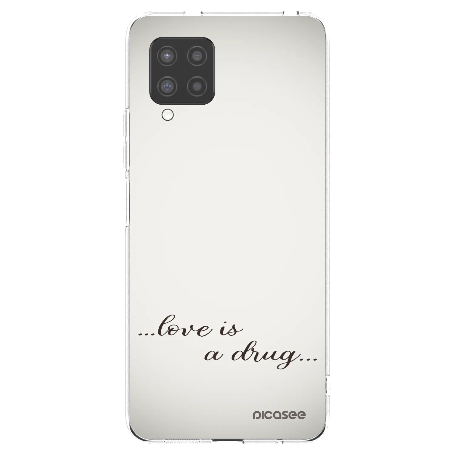 Picasee silikonový průhledný obal pro Samsung Galaxy A42 A426B - Love is a drug