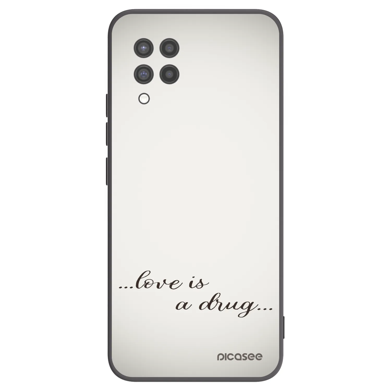 Picasee silikonový černý obal pro Samsung Galaxy A42 A426B - Love is a drug