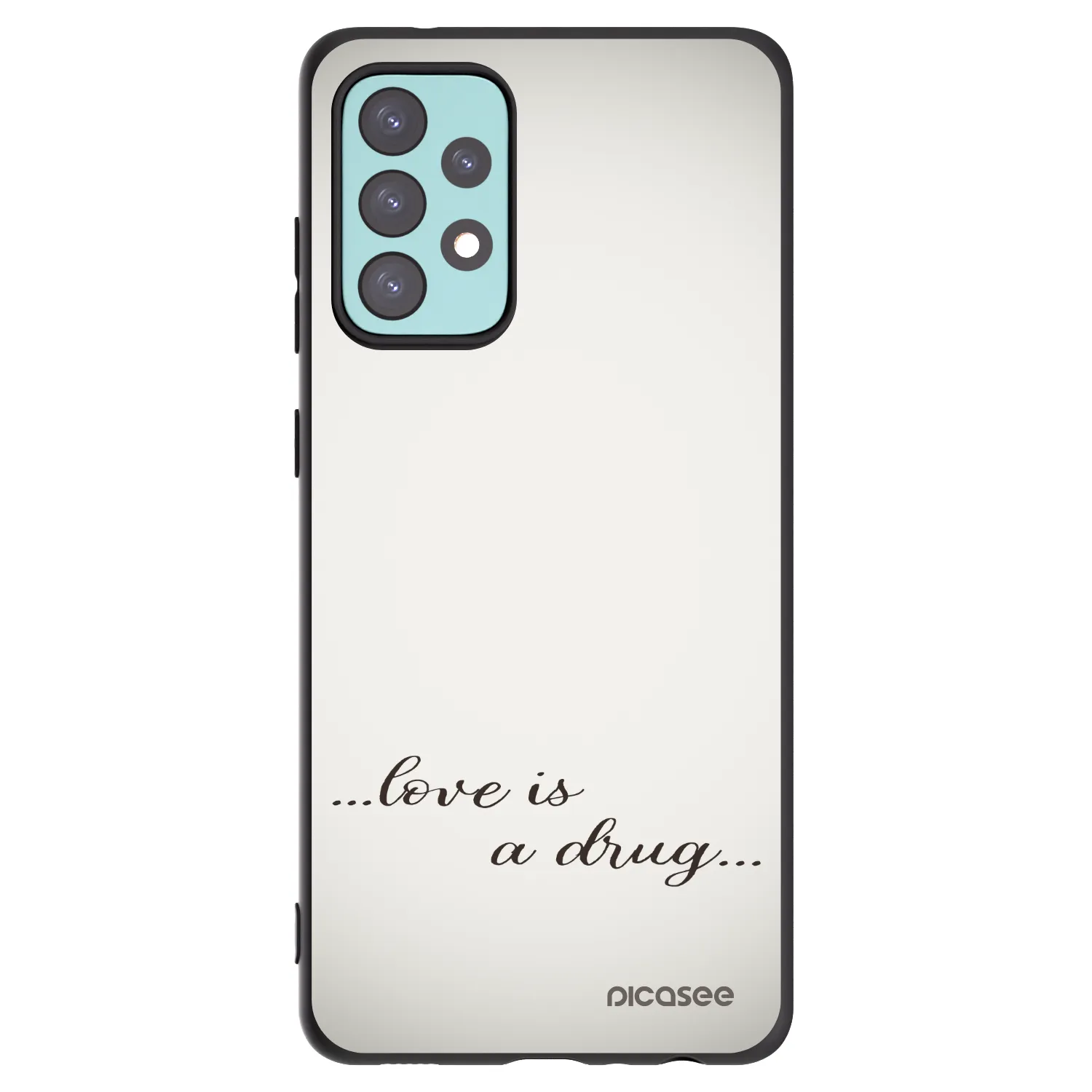 Picasee silikonový černý obal pro Samsung Galaxy A72 A725F - Love is a drug