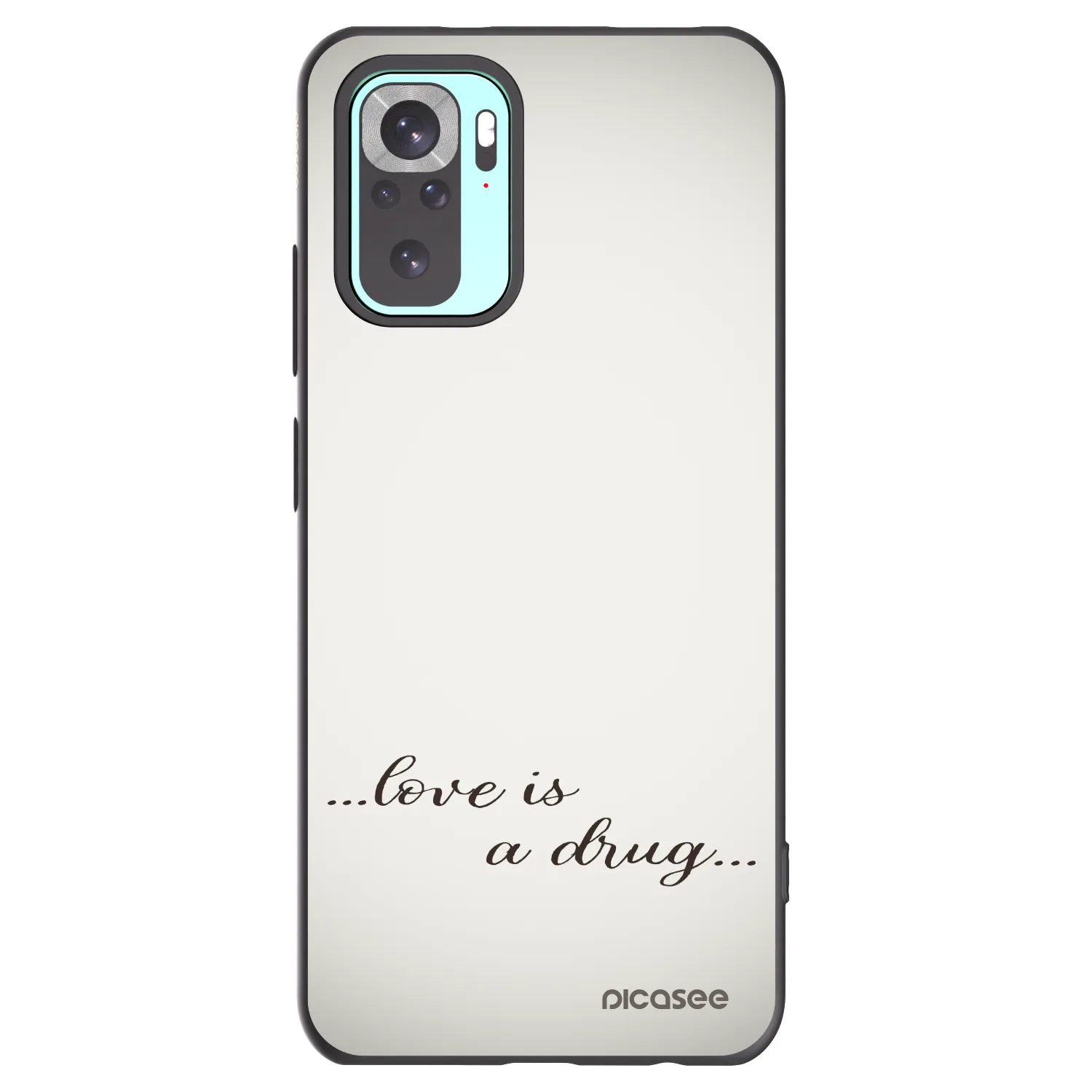 Picasee silikonový černý obal pro Xiaomi Redmi Note 10 Pro - Love is a drug