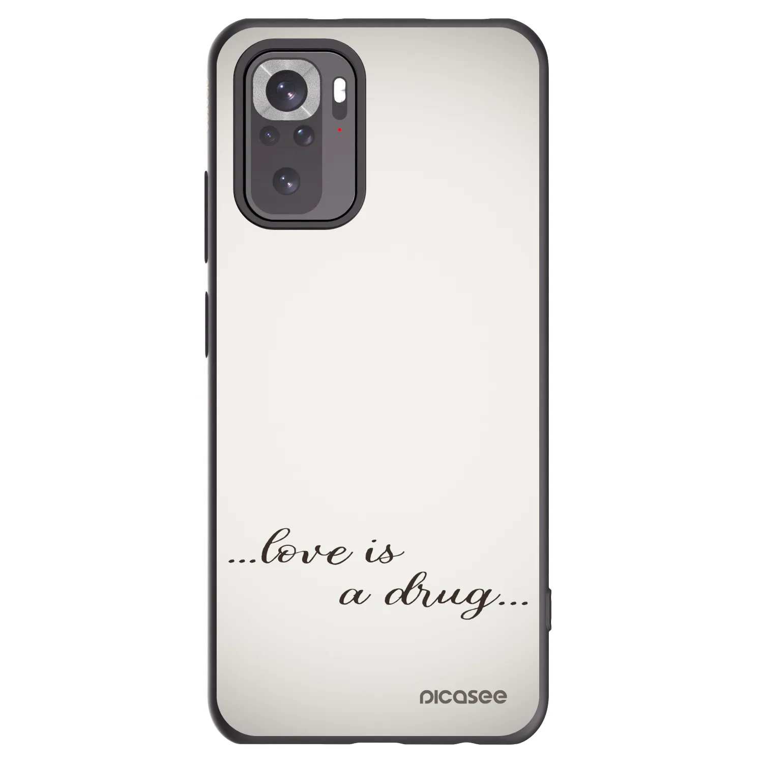 Picasee silikonový černý obal pro Xiaomi Redmi Note 10S - Love is a drug