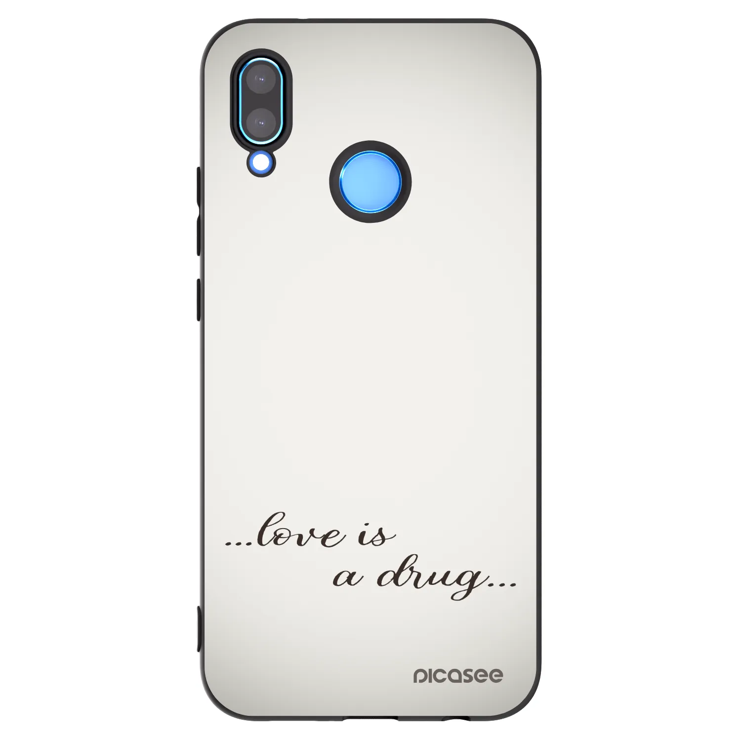 Picasee silikonový černý obal pro Huawei P20 Lite - Love is a drug