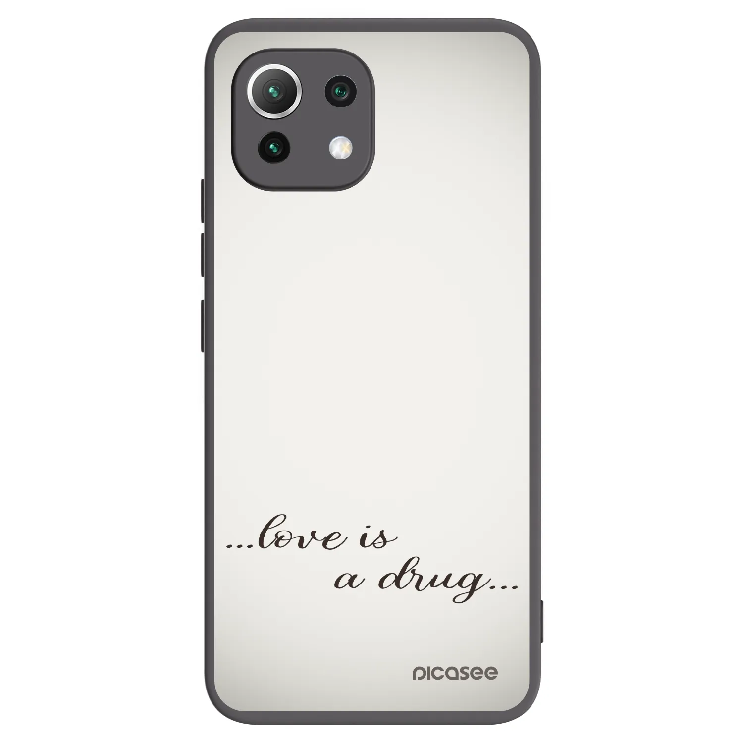 Picasee silikonový černý obal pro Xiaomi Mi 11 Lite - Love is a drug