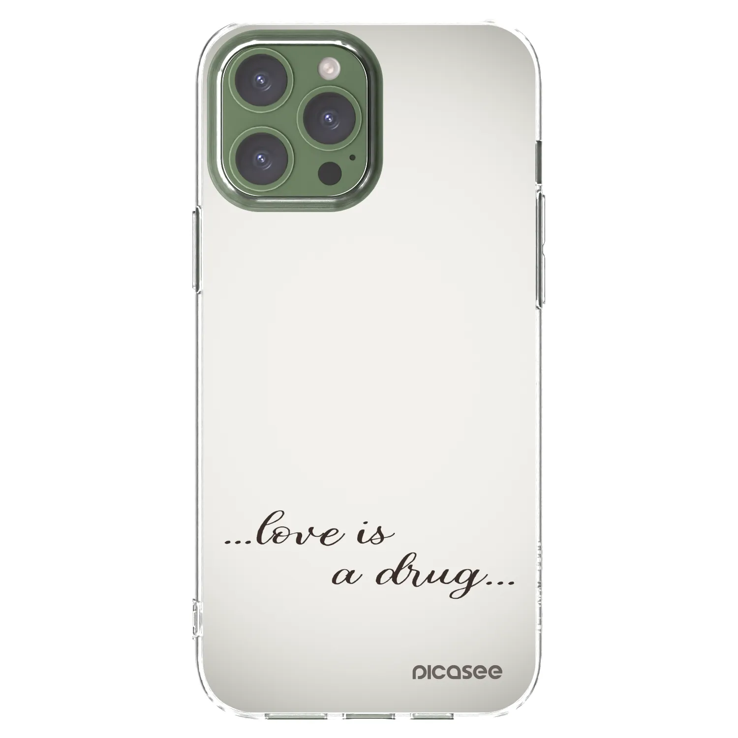 Picasee silikonový průhledný obal pro Apple iPhone 13 Pro Max - Love is a drug