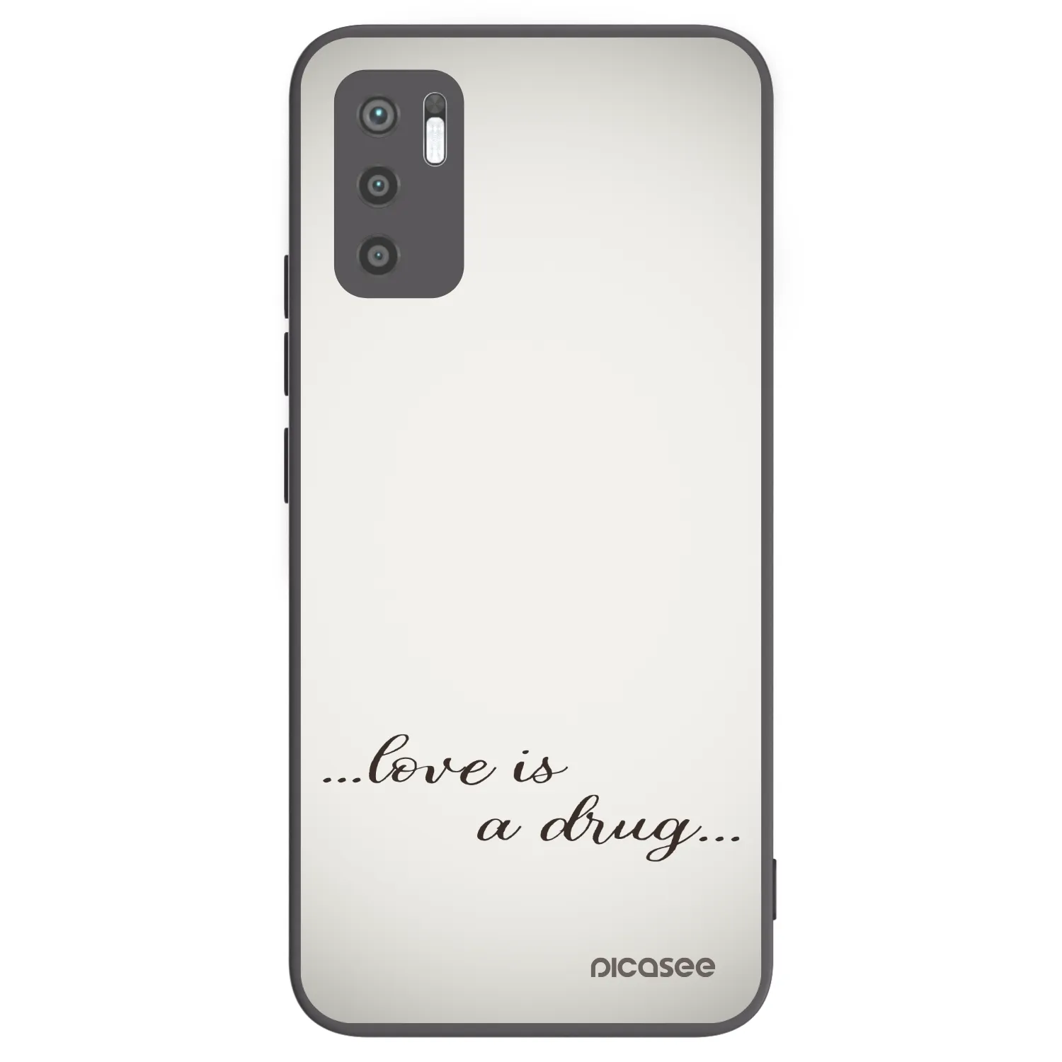 Picasee silikonový černý obal pro Xiaomi Redmi Note 10 5G - Love is a drug
