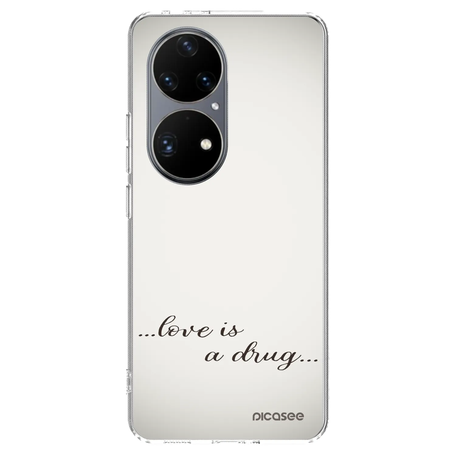 Picasee silikonový průhledný obal pro Huawei P50 - Love is a drug