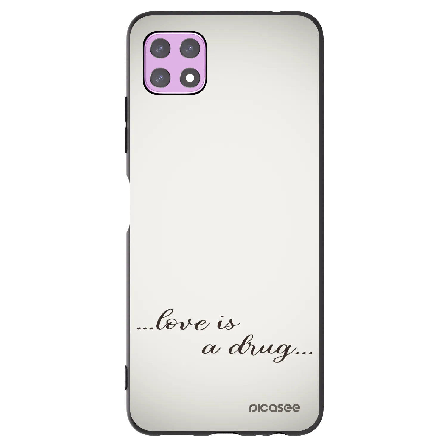 Picasee silikonový černý obal pro Samsung Galaxy A22 A226B 5G - Love is a drug